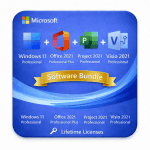 Microsoft Windows 11 Professional + Office 2021 Professional Plus + Project 2021 Professional + Visio 2021 Professional Bundle